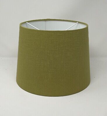 Lampshade Olive Green Textured 100% Linen Tapered Empire Light Shade