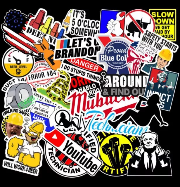 30 pcs Funny Hard Hat Stickers for Tool Box Helmet, Vinyl Sticker,  decals.