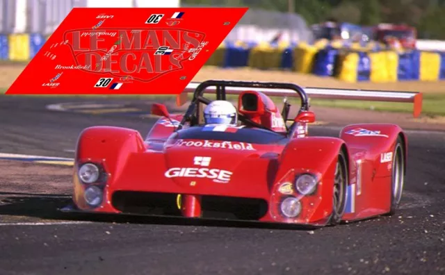 Decals Ferrari 333SP Le Mans Test 1999 1 1:32 1:43 1:24 1:18 slot calcas