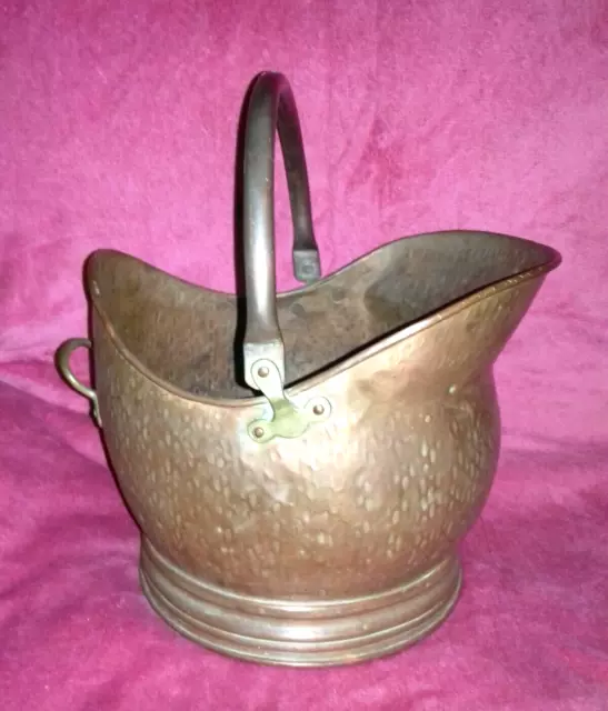 Casco Vintage Rame & Ottone Coal Scuttle (Cb)