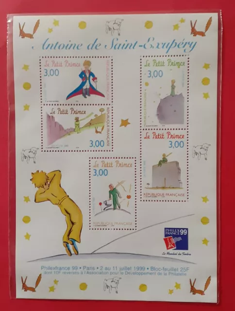 Timbre France Bloc Feuillet Neuf **  N°20 Le Petit Prince (1998).