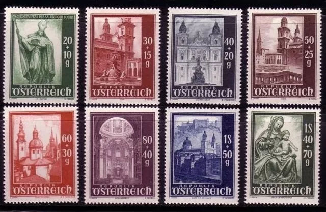 Österreich Mi-Nr. 885-892 Postfrisch(Mint) Wiederaufbau Des Salzburger Doms 1948
