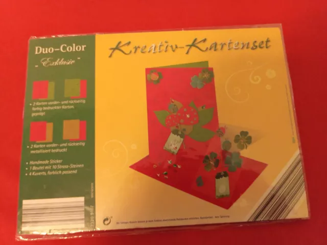 NEU Kreativ Kartenset, Duo Color, rot, grün, DIY, basteln