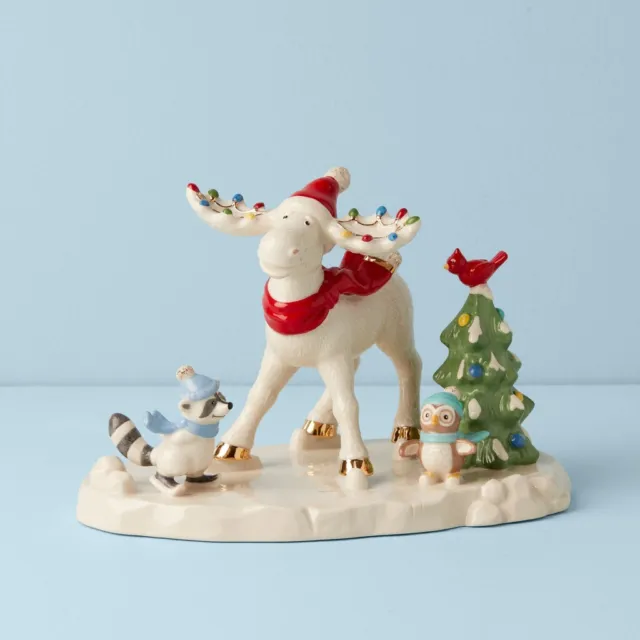 Lenox MARCEL the MOOSE Skating Party Figurine NEW 894121