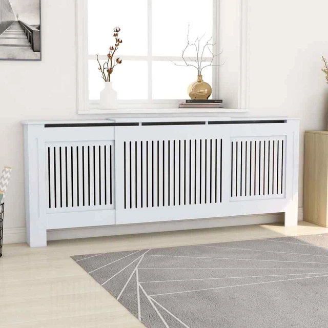 Vidaxl Copertura per Radiatore Bianca in MDF 205 cm