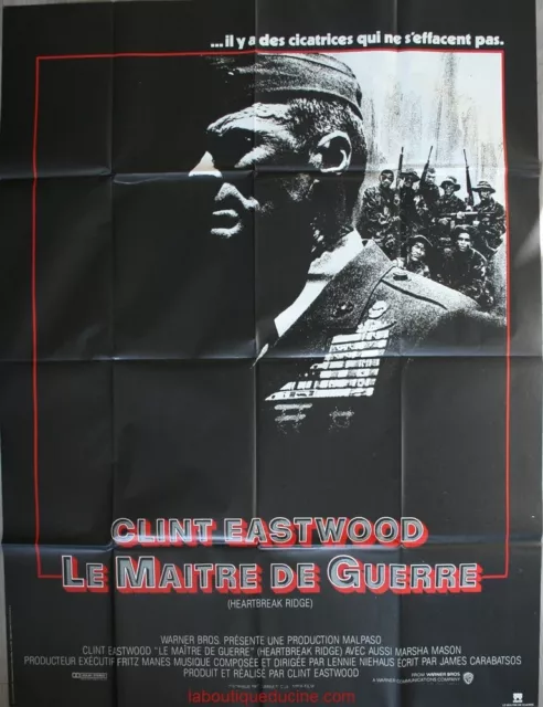 El Maestro de Guerra Cartel Cine Original 160x120 Movie Póster Clint Eastwood