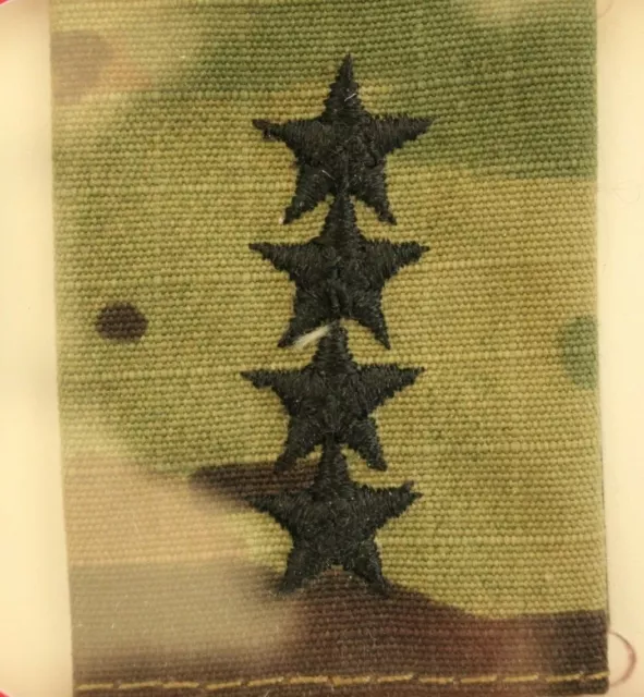 Us Army Gi Multicam Ocp O-10 Gen Camouflage Camo Uniform Parka Tab Rank Insignia