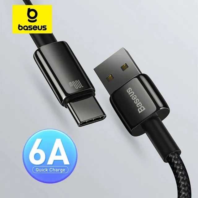 Cable For Samsung Pro Fast Charging Wire USB-C Charger Da Baseus 100W USB Type C