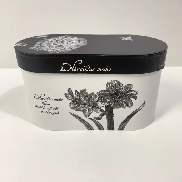 TOTALMENTE NUEVO Par de PORCELANA PPD Blanco y Negro FLORAL 14 oz TAZAS ESPRESSO TAZAS