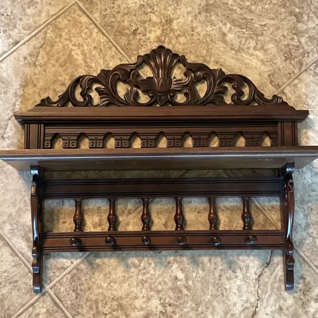 Antique Wall Shelf or Coat & Hat Rack