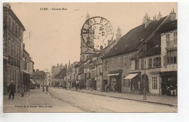 LURE  Haute Saone CPA 70 les commerces de la grande rue