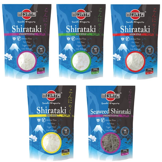 270g/200g ATG MIYATA Shirataki 12er Pack div. Sorten Spaghetti, Reis, Rice, Udon
