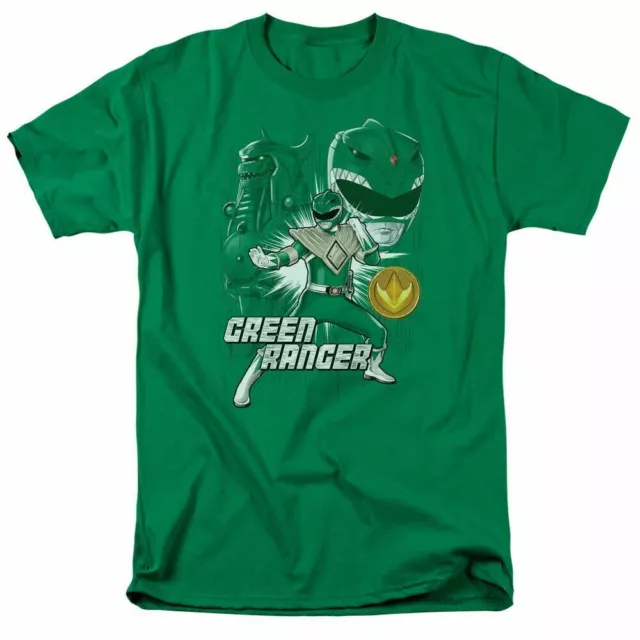 MIGHTY MORPHIN POWER Rangers Green Ranger T Shirt Mens Licensed Tee ...