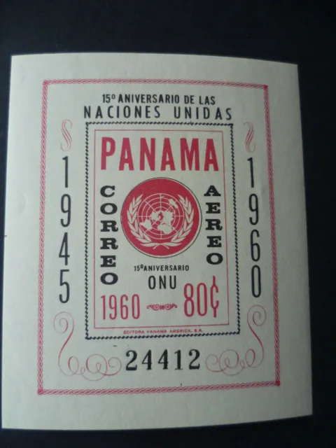 PANAMA Minr.: Block 9  **, postfrisch, MNH Vereinte Nationen UNO