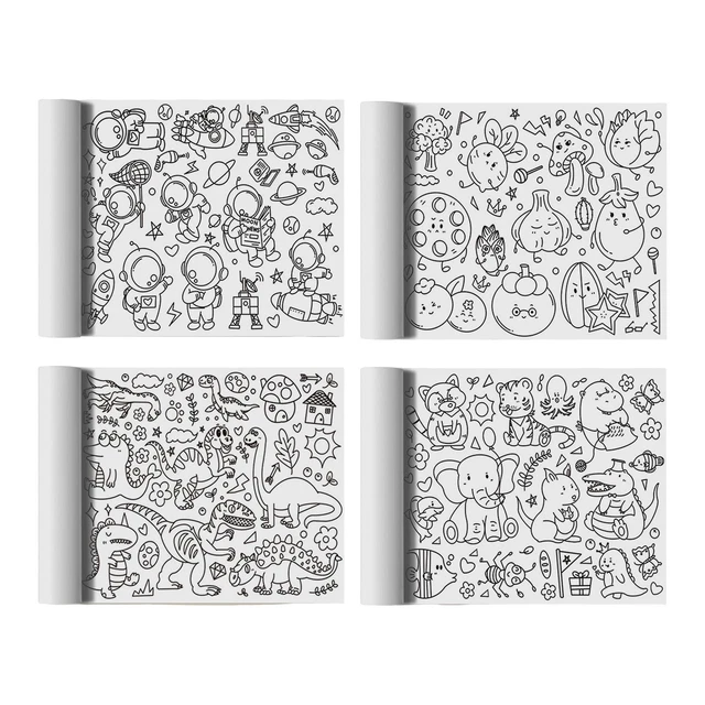 Nappe à Colorier Enfant 115x83cm - Avec 12 Stylos, Idée Anniversaire Et Fête