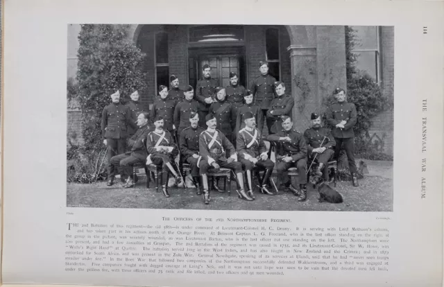 1900 BOER WAR PRINT OFFICERS OF THE 2nd NORTHAMPTONSHIRE REGIMENT