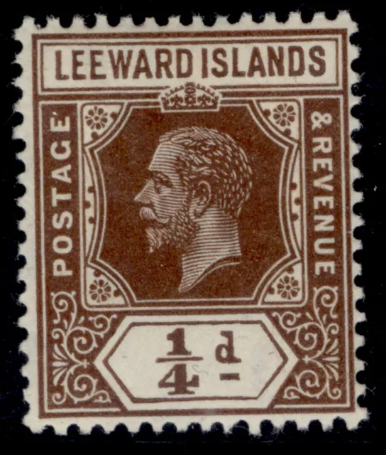 LEEWARD ISLANDS GV SG46, ¼d brown, M MINT.
