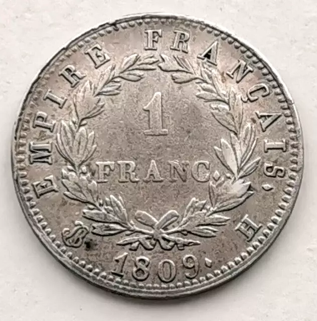 1 Franc. Napoleon I  1809  H  La Rochelle