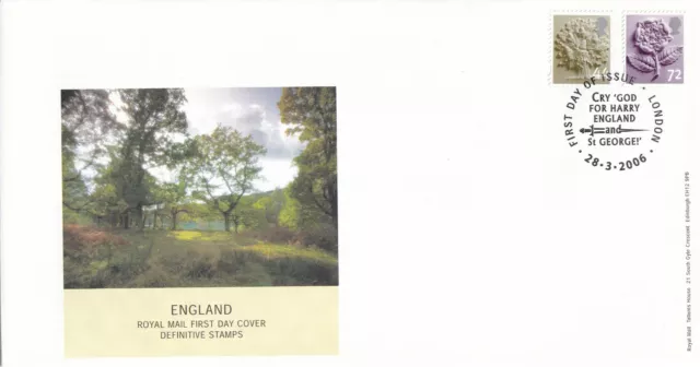 (46175) GB England FDC 72p 44p Definitive London 2006