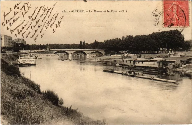 CPA Maisons Alfort La Marne et le Pont (1348706)
