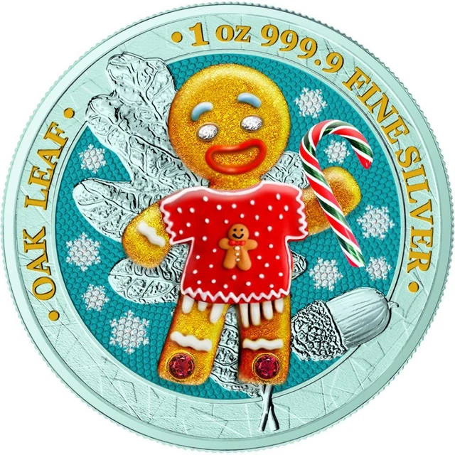 Germania 2019 5 Mark - Bejeweled Gingerbread  Man Candy Sweat  1 Oz silber Münze