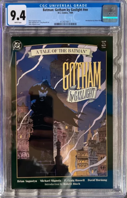 Batman: Gotham by Gaslight #NN CGC 9.4 1989 DC Mike Mignola Cover White Pages