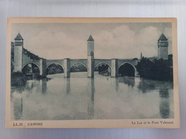 CP 46  CAHORS - Le Lot et le Pont Valentré - Sépia