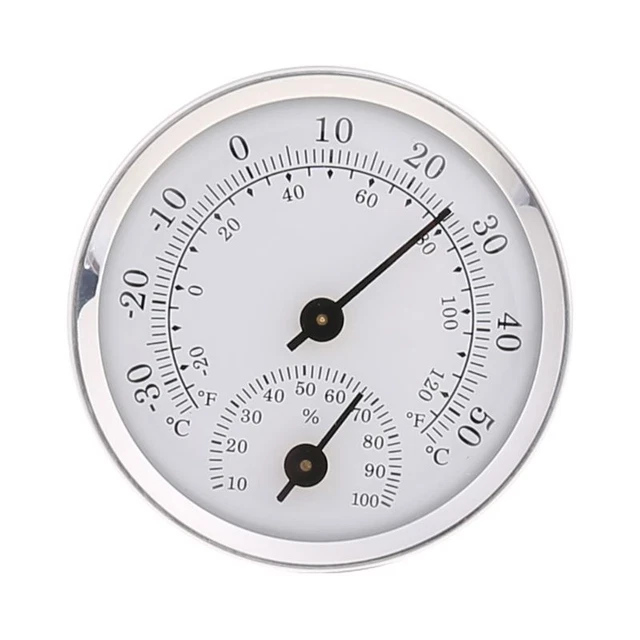 Portable Hygrometer 58mm Diameter Humidity Gauge Temperature Monitor