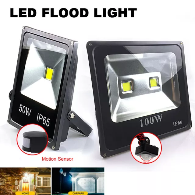 50W 100W LED Floodlight Cool/Warm White AU Plug Outdoor Garden Flood Light 220V