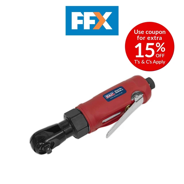 Sealey GSA634 Compact Air Ratchet Wrench 1/4inSq Drive