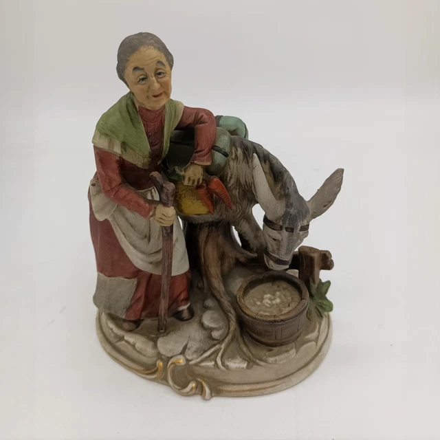 Statuetta Anziana e Mulo - Capodimonte