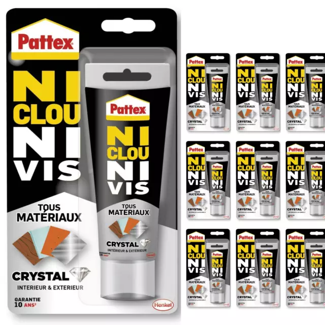 Pattex Colle Universelle Adhésif Transparent 10 X 90g Tout le Ciment En La Tube