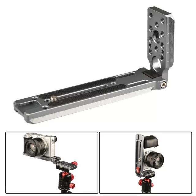 Stable Camera L Bracket Anti Slip Aluminum Alloy Heavy Duty for DSLR Camera