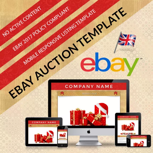 Professional Ebay Listing Template Mobile Friendly Design 2019 HTTPS Compiliant