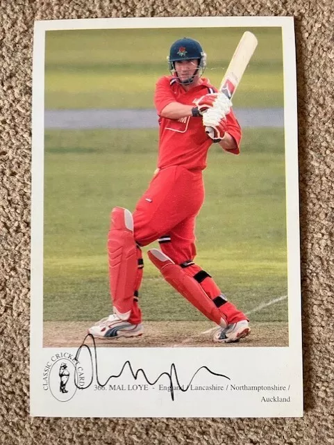 Signed Classic Cricket Card - Mal Loye - England - Card No 366