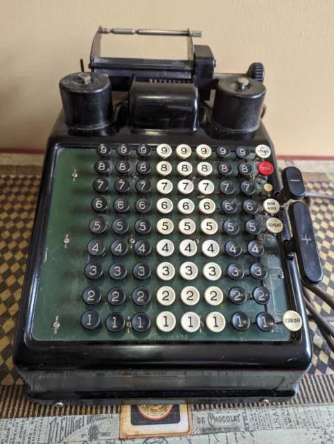 Vintage Burroughs Electric Adding Machine Early 1900's Runs Good Condition 30lbs