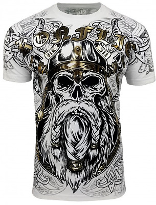 Konflic King Viking T Shirt Uomo Stampa Integrale Mma Biker Abbigliamento Rock N