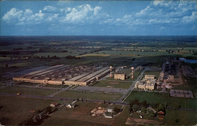 Michigan Kalamazoo Upjohn Company aerial view ~ 1950-60s postcard  ~ s0005