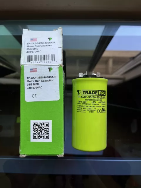 TRADEPRO - TP-CAP-35/5/440USA-R 35/5 MFD 440/370V Round Capacitor (Made in USA)