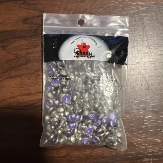 Light Purple Synthetic Crystal Rivets (7mm) - Pkg/100 - Tandy Leather #1395-13