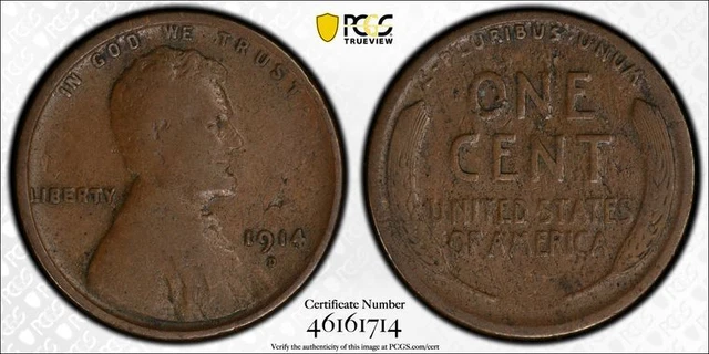 1914 D PCGS G6 | Lincoln Wheat Penny Cent - 1c US Coin #40828B