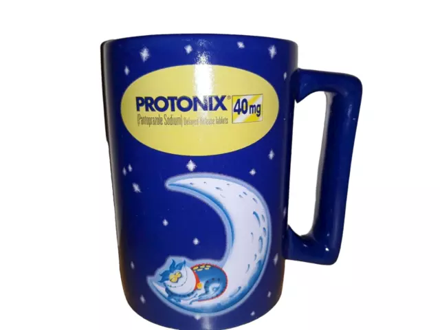 Protonix Injection IV Blue Monster 2 Sided Pharmaceutical Medical Coffee Mug