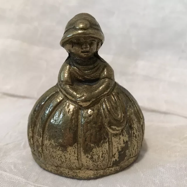 Vintage Heavy Weight Brass Southern Lady Bell (2.75" x 2.25")