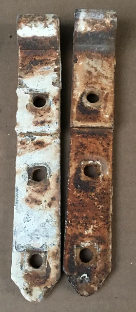 Barn Door Strap Hinges Pair 8'' x 1.25'' pin vintage antique hardware 2