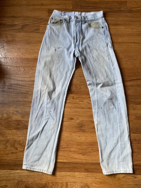 VTG Levi's 501xx Made in USA Light Wash 26x30 Denim Jeans 90s Distressed Grunge