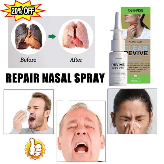 CLEAR REVIVE NASAL Spray, Natural Saline Nasal Spray FastRelief 30ml