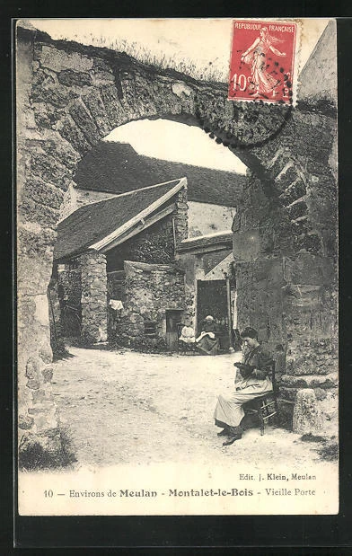 CPA Montalet-le-Bois, Vieille Porte 1909