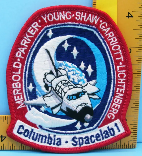 NASA LION PATCH vtg STS-9 Space Shuttle COLUMBIA Spacelab 1 Young Parker Merbold