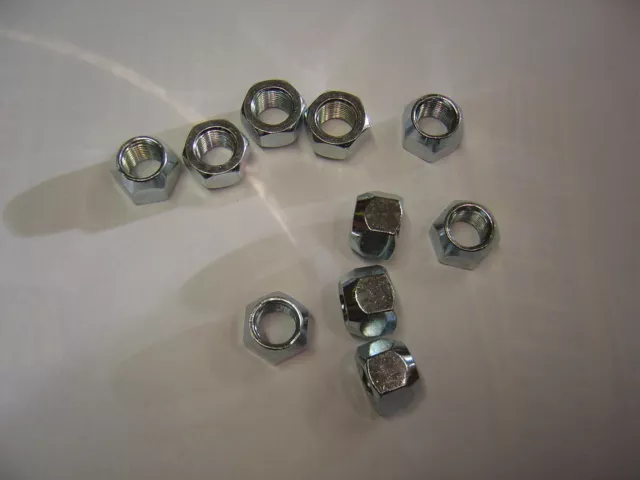 10 Left Hand Thread 1/2-20 Lug Nuts for Mopar Dodge Plymouth LH Lugnut  B C Body