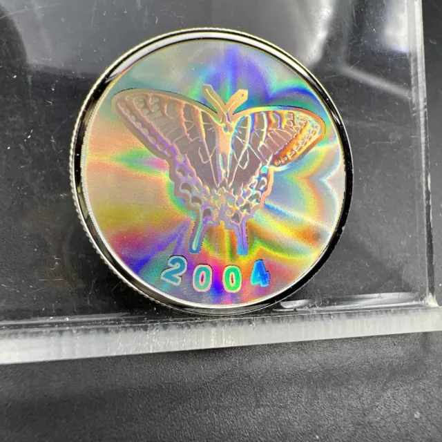 2004 50c Canada Butterfly Fifty Cents Holographic Silver Gem Proof Coin 2